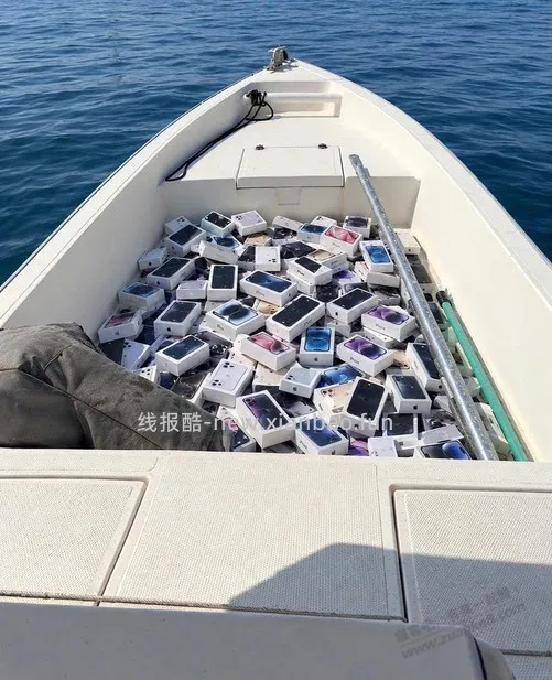 伊朗老百姓在海边捡最新款苹果duo折叠机，大毛大水 - 线报酷