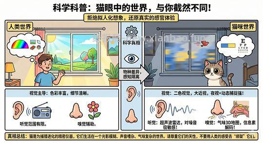 讨论/【科普】猫眼里看到的世界和猫并不想看的世界💁🏻请停止幻想，猫不需要这些 - 线报酷
