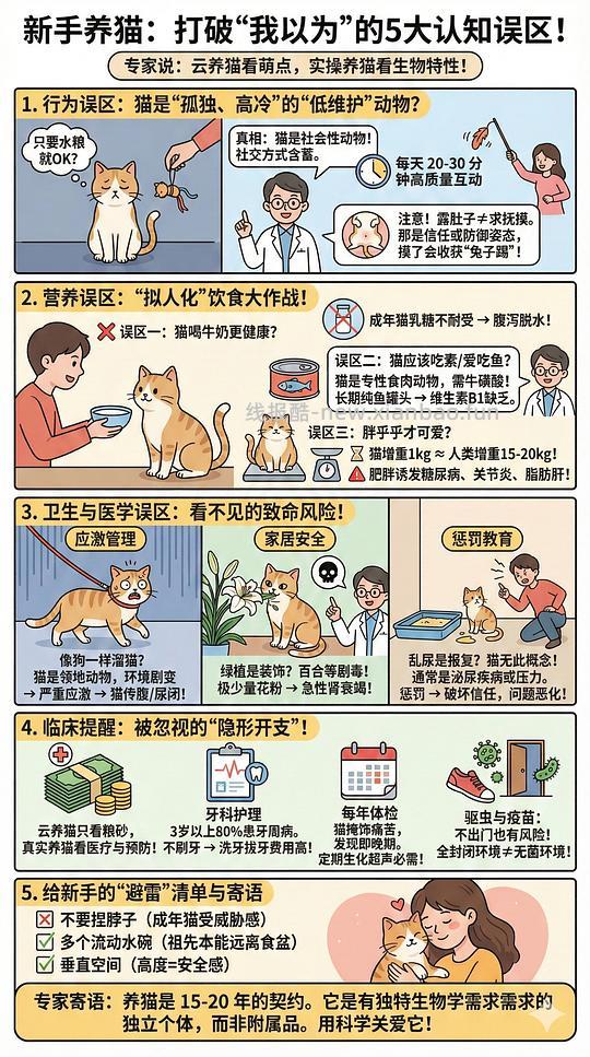讨论/【科普】养猫科普漫画，不定期更新中（2.10 更新封窗、新手养猫误区科普） - 线报酷
